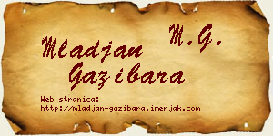 Mlađan Gazibara vizit kartica